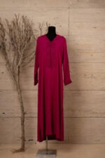 جلابية مغربية بلون وردي غامج