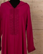 جلابية مغربية بلون وردي غامج - Image 2