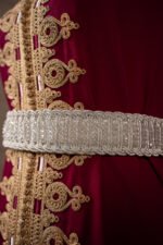 ⁦قفطان مغربي بلون عنابي BURGUNDY⁩ - الصورة ⁦2⁩