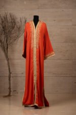 ⁦قفطان مغربي بلون برتقالي⁩ - الصورة ⁦2⁩