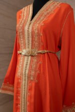 قفطان مغربي بلون برتقالي