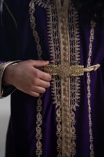 ⁦قفطان مغربي بلون بنفسجي⁩ - الصورة ⁦4⁩